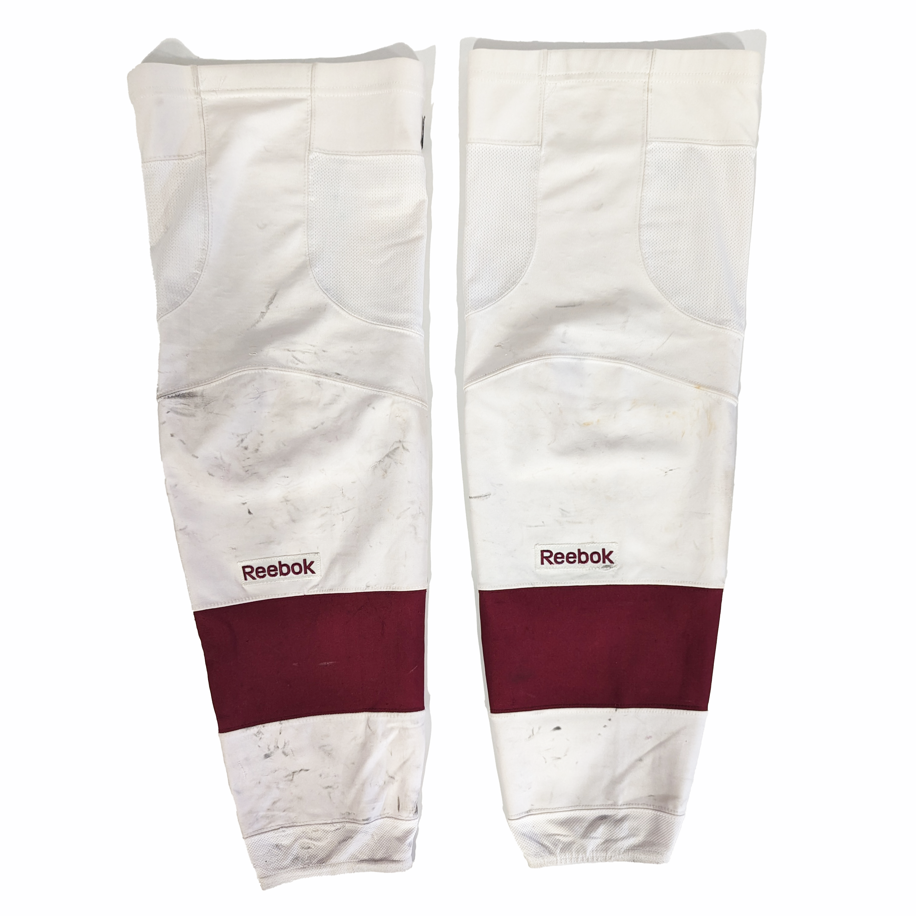 OHL - Chaussettes de hockey Reebok d'occasion (blanches/marron)